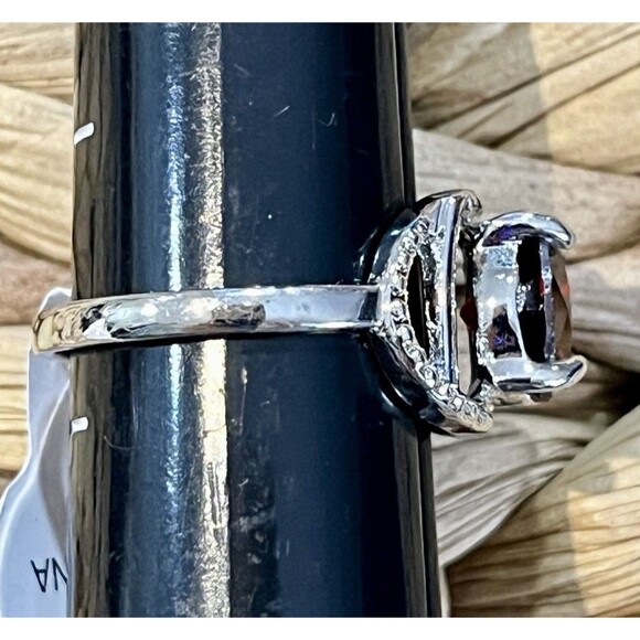 NWT Cushioned Garnet On Rhodium Plating Ring Size 9.75 Mob Wife Statement - Picture 6 of 10